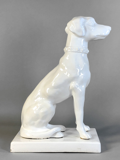 Perro en cerámica esmaltada