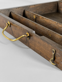 Caja porta pinceles Inglesa en madera con herrajes en bronce - Mayflower