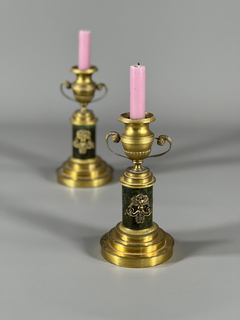 Candeleros Rusos en bronce dorados al oro mercurio Circa 1800 - comprar online