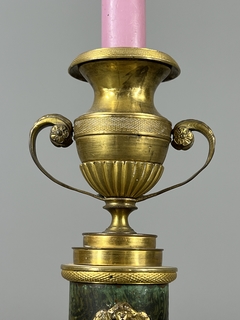 Candeleros Rusos en bronce dorados al oro mercurio Circa 1800 - tienda online