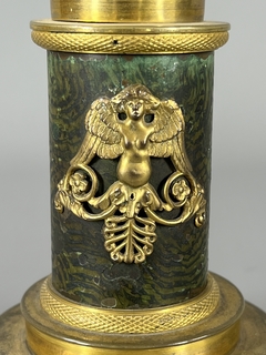 Imagen de Candeleros Rusos en bronce dorados al oro mercurio Circa 1800