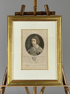 Grabado Francés representando a noble, fechado 1788 - comprar online