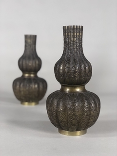 Vasos chinos doble godet en bronce Siglo XIX - comprar online
