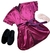 KIT BATA FUCSIA SATEN ELASTIZADO CON PANTUFLA - comprar online