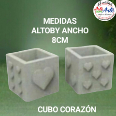 PIEZA CEMENTO 057 CUBO CORAZON - 3 CUOTAS SIN INTERES - DESCUENTOS POR PAGO EFECTIVO, DEBITO Y CREDITO EN UN PAGO