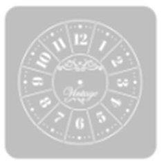 STENCIL 30X30 Reloj vintage