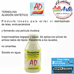 ALMIDON SINTETICO TERMOLINA AD 250 ml - PRECIO UNITARIO - 3 CUOTAS SIN INTERES - DESCUENTOS POR PAGO EFECTIVO, DEBITO Y CREDITO EN UN PAGO