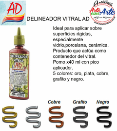 DELINEADOR VITRAL PASTA RELEVO AD 40 ML - PRECIO UNITARIO - 3 CUOTAS SIN INTERES - DESCUENTOS POR PAGO EFECTIVO, DEBITO Y CREDITO EN UN PAGO