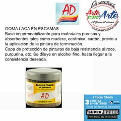 GOMA LACA ESCAMAS AD 25 GRS - PRECIO UNITARIO - 3 CUOTAS SIN INTERES - DESCUENTOS POR PAGO EFECTIVO, DEBITO Y CREDITO EN UN PAGO