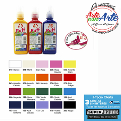 PINTURA PUFF - PINTURA EXPANDIBLE AD 40 ML -PRECIO UNITARIO - 3 CUOTAS SIN INTERES - DESCUENTOS POR PAGO EFECTIVO, DEBITO Y CREDITO EN UN PAGO - comprar online