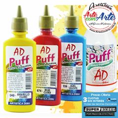 PINTURA PUFF - PINTURA EXPANDIBLE AD 40 ML -PRECIO UNITARIO - 3 CUOTAS SIN INTERES - DESCUENTOS POR PAGO EFECTIVO, DEBITO Y CREDITO EN UN PAGO