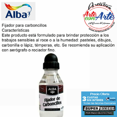 FIJADOR PARA CARBONCILLOS ALBA 100CC - PRECIO UNITARIO - 3 CUOTAS SIN INTERES - DESCUENTOS POR PAGO EFECTIVO, DEBITO Y CREDITO EN UN PAGO