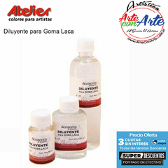 DILUYENTE PARA GOMA LACA ATELIER 125 cc G1 - PRECIO UNITARIO - 3 CUOTAS SIN INTERES - DESCUENTOS POR PAGO EFECTIVO, DEBITO Y CREDITO EN UN PAGO