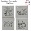 BASTIDOR ENTELADO BOCETEADO 20X20CM - 3 CUOTAS SIN INTERES - DESCUENTOS POR PAGO EFECTIVO, DEBITO Y CREDITO EN UN PAGO