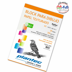 BLOCK PLANTEC ENCOLADO SUPERIOR 350 GRS. 20 HOJAS TEXTURADO TAMAÑO A3 --- 3 CUOTAS SIN INTERES - DESCUENTOS PAGO EFECTIVO, DEBITO Y CREDITO EN UN PAGO