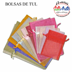 BOLSITAS DE ORGANZA LISA 13X20 CM 25U. - 3 CUOTAS SIN INTERES - DESCUENTOS POR PAGO EFECTIVO, DEBITO Y CREDITO EN UN PAGO