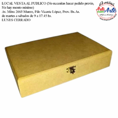 CAJA BORDES RED. 11 X 25 X 6 CM CIERRE Y BISAGRA - 3 CUOTAS SIN INTERES - DESCUENTOS POR PAGO EFECTIVO, DEBITO Y CREDITO EN UN PAGO