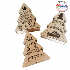 CAJA PINO NAVIDAD 28X23X6,5CM C-LASER