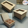 CAJA DE TE ARTE FRANCES FF. CON VIDRIO 6 DIVISIONES