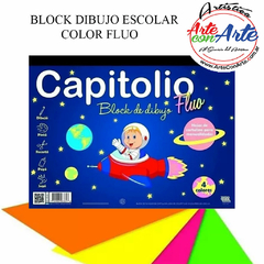 BLOCK DIBUJO ESCOLAR No 5 FLUO 20 HJS - 3 CUOTAS SIN INTERES - DESCUENTOS POR PAGO EFECTIVO, DEBITO Y CREDITO EN UN PAGO