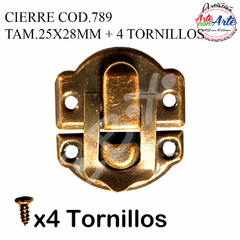 CIERRE COD.789 TAM.25X28MM + 4 TORNILLOS - 3 CUOTAS SIN INTERES - DESCUENTOS POR PAGO EFECTIVO, DEBITO Y CREDITO EN UN PAGO