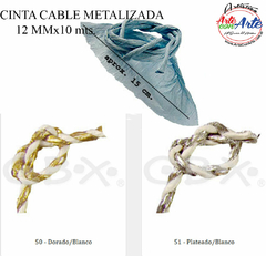 CINTA CABLE METALIZADA 12MMX10 MTS - 3 CUOTAS SIN INTERES - DESCUENTOS POR PAGO EFECTIVO, DEBITO Y CREDITO EN UN PAGO