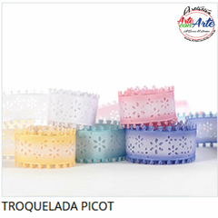 CINTA TROQUELADA PICOT 25MM X 10 MTS - CORDON DE ORO - 3 CUOTAS SIN INTERES - DESCUENTOS POR PAGO EFECTIVO, DEBITO Y CREDITO EN UN PAGO