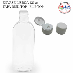 ENVASE LISBOA 125cc TAPA DISK TOP O FLIP TOP --- 3 CUOTAS SIN INTERES - DESCUENTOS PAGO EFECTIVO, DEBITO Y CREDITO EN UN PAGO