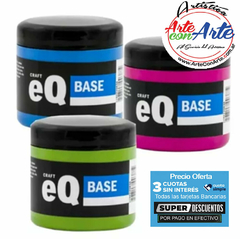 BASE ACRILICA EQ ART & CRAFT 200cc x Unidad - TODOS LOS COLORES - PRECIO OFERTA 3 CUOTAS SIN INTERES - DESCUENTOS PAGO EFECTIVO - 3 CUOTAS SIN INTERES - DESCUENTOS POR PAGO EFECTIVO, DEBITO Y CREDITO EN UN PAGO