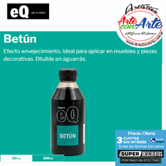 BETUN LIQUIDO EQ ART & CRAFT 250 CC - PRECIO UNITARIO - 3 CUOTAS SIN INTERES - DESCUENTOS POR PAGO EFECTIVO, DEBITO Y CREDITO EN UN PAGO