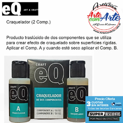 CRAQUELADOR 2 COMPONENTES EQ ART & CRAFT 50 CC - PRECIO DEL SET - 3 CUOTAS SIN INTERES - DESCUENTOS POR PAGO EFECTIVO, DEBITO Y CREDITO EN UN PAGO