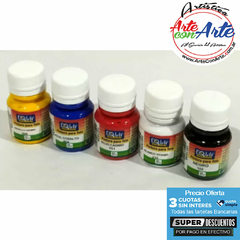 COMBO 5 EQ PINTURA TELA 37 ML COLORES PRIMARIOS - PRECIO COMBO - 3 CUOTAS SIN INTERES - DESCUENTOS PAGO EFECTIVO, DEBITO Y CREDITO EN UN PAGO