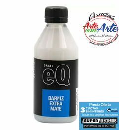 BARNIZ EXTRA MATE PARA PINTURA A LA TIZA CHALK PAINT 250 ML EQ ART & CRAFT - PRECIO OFERTA 3 CUOTAS SIN INTERES - DESCUENTOS PAGO EFECTIVO - 3 CUOTAS SIN INTERES - DESCUENTOS POR PAGO EFECTIVO, DEBITO Y CREDITO EN UN PAGO - comprar online