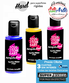 PINTURA PARA AEROGRAFIA HARD FLUO 50 ML - VER CARTA COLORES - PRECIO OFERTA 3 CUOTAS SIN INTERES - DESCUENTOS PAGO EFECTIVO - 3 CUOTAS SIN INTERES - DESCUENTOS POR PAGO EFECTIVO, DEBITO Y CREDITO EN UN PAGO