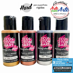 PINTURA PARA AEROGRAFIA METALIZADO HARD 50 ML - VER CARTA COLORES - PRECIO OFERTA 3 CUOTAS SIN INTERES - DESCUENTOS PAGO EFECTIVO - 3 CUOTAS SIN INTERES - DESCUENTOS POR PAGO EFECTIVO, DEBITO Y CREDITO EN UN PAGO