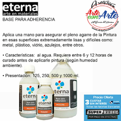 BASE PARA ADHERENCIA INCOLORA ETERNA 500ML - PRECIO UNITARIO - 3 CUOTAS SIN INTERES - DESCUENTOS POR PAGO EFECTIVO, DEBITO Y CREDITO EN UN PAGO