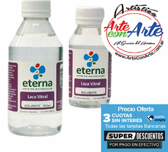 SOLVENTE PARA LACA VITRAL ETERNA 125ML. - VER CARTA DE COLORES - PRECIO OFERTA 3 CUOTAS SIN INTERES - DESCUENTOS PAGO EFECTIVO - 3 CUOTAS SIN INTERES - DESCUENTOS POR PAGO EFECTIVO, DEBITO Y CREDITO EN UN PAGO