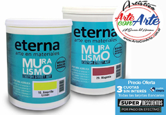 PINTURA MURALISMO ETERNA 1 LTS G1- VER CARTA DECOLORES - PRECIO UNITARIO 3 CUOTAS SIN INTERES - DESCUENTOS POR PAGO EFECTIVO, DEBITO Y CREDITO EN UN PAGO