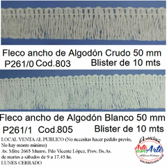 FLECOS ALGODÓN 50 MM X 10 METROS - comprar online