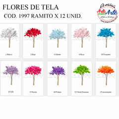 FLOR DE TELA COD. 1997 RAMITO X 12 UNID. - 3 CUOTAS SIN INTERES - DESCUENTOS POR PAGO EFECTIVO, DEBITO Y CREDITO EN UN PAGO