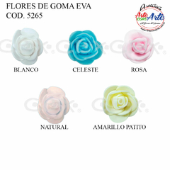 FLORES DE GOMA EVA X 12 UNID. COD. 5265 --- 3 CUOTAS SIN INTERES - DESCUENTOS PAGO EFECTIVO, DEBITO Y CREDITO EN UN PAGO