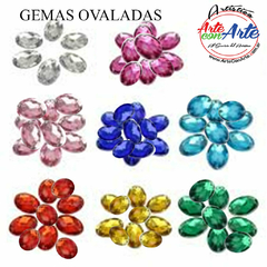 GEMAS ARTIFICIAL OVALADA 13X18 MM 50 UNID - 3 CUOTAS SIN INTERES - DESCUENTOS POR PAGO EFECTIVO, DEBITO Y CREDITO EN UN PAGO