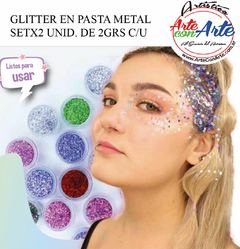 GLITTER EN PASTA METAL SETX2 UNID. DE 2GRS C/U COD 0015 - 3 CUOTAS SIN INTERES - DESCUENTOS POR PAGO EFECTIVO, DEBITO Y CREDITO EN UN PAGO - comprar online