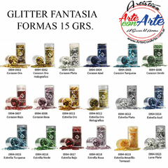 GLITTER FANTASIA FORMAS 15 GRS. COD.994 - 3 CUOTAS SIN INTERES - DESCUENTOS POR PAGO EFECTIVO, DEBITO Y CREDITO EN UN PAGO