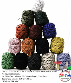 HILO ALGODON MACRAME 8/20 30 MTS. - comprar online