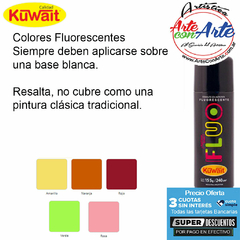 ESMALTE EN AEROSOL KUWAIT 240 cc FLUO - PRECIO UNITARIO - 3 CUOTAS SIN INTERES - DESCUENTOS POR PAGO EFECTIVO, DEBITO Y CREDITO EN UN PAGO