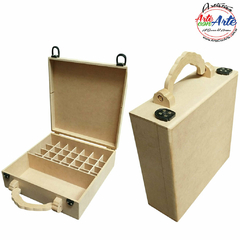 CAJA MALETIN FF. PARA 28 ACRILICOS Y PINCELES