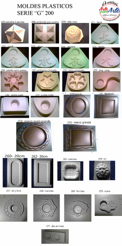 MOLDES PLASTICOS SERIE "G" P200 - 3 CUOTAS SIN INTERES - DESCUENTOS POR PAGO EFECTIVO, DEBITO Y CREDITO EN UN PAGO