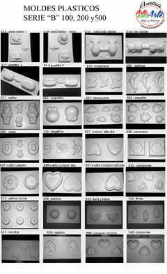 MOLDES PLASTICOS SERIE "B" P100, 200 Y 500 HOJA 5 - 3 CUOTAS SIN INTERES - DESCUENTOS POR PAGO EFECTIVO, DEBITO Y CREDITO EN UN PAGO