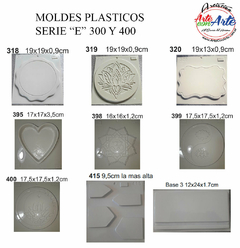 MOLDES PLASTICOS SERIE "E" P300 Y 400 - 3 CUOTAS SIN INTERES - DESCUENTOS POR PAGO EFECTIVO, DEBITO Y CREDITO EN UN PAGO